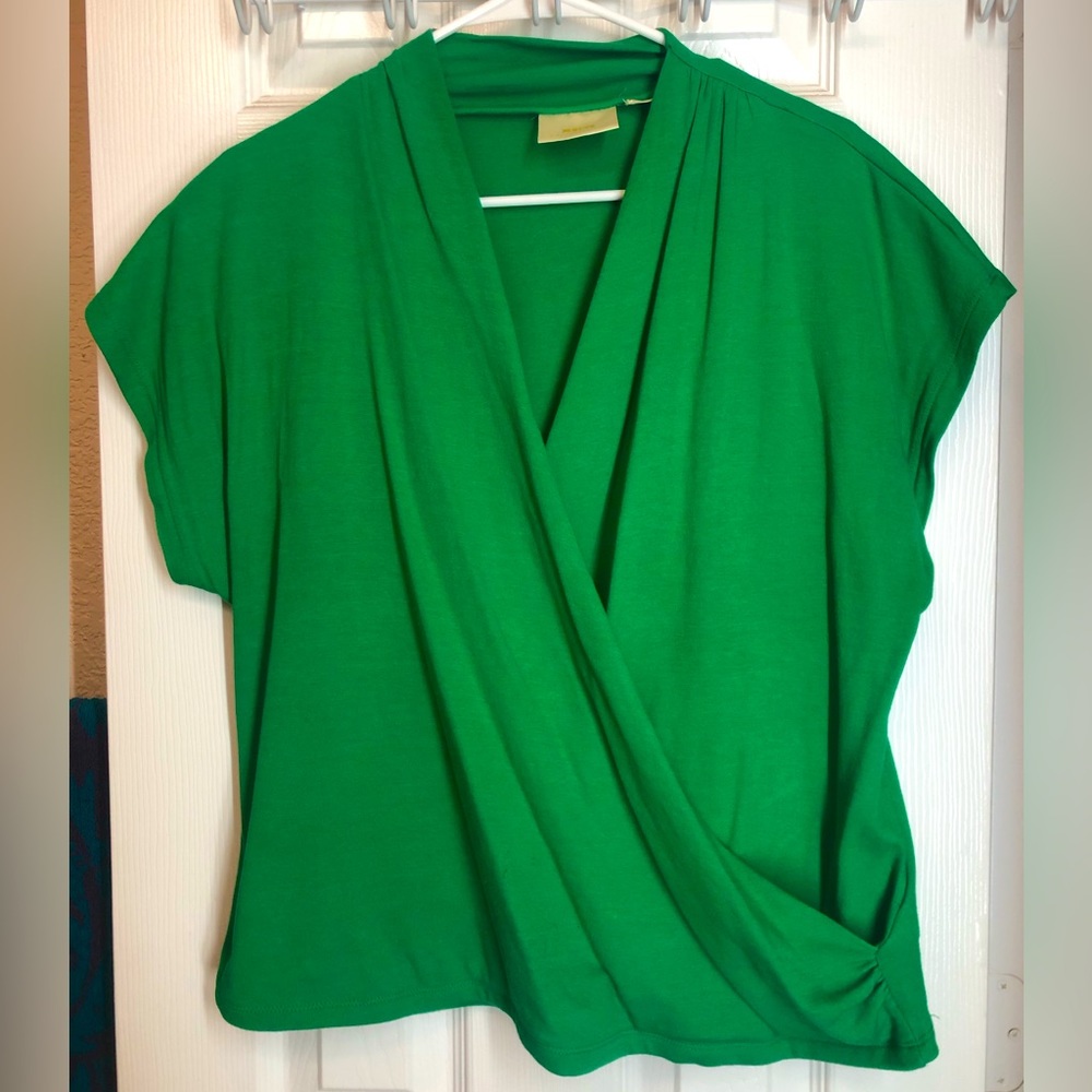 Green Women's Wrap Top